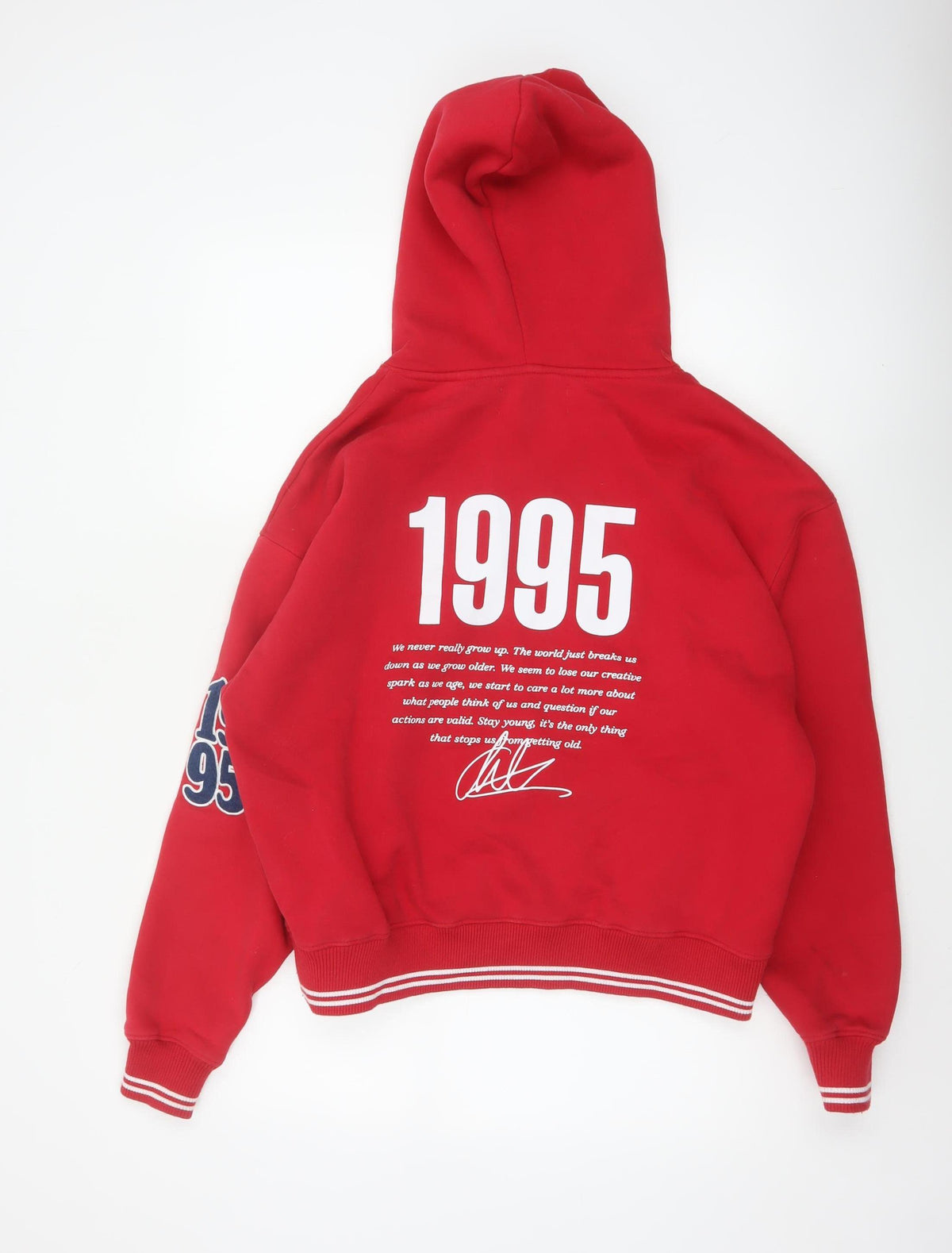 Childish Unisex Adults Red S Pullover Hoodie Graphic Print