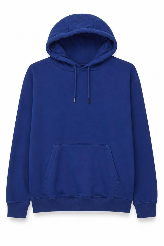 Next Men's Blue M Pullover Hooded Cotton Blend Fleece Hoodie