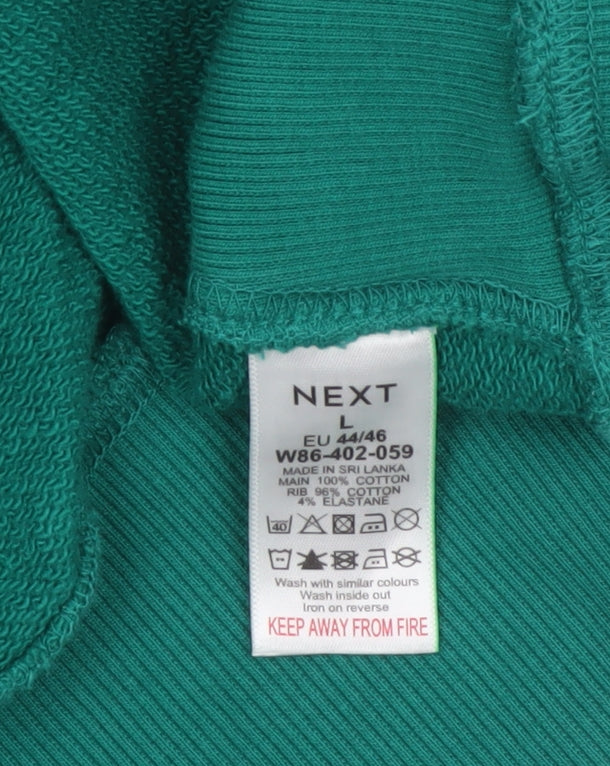 Next Women Green UK 18 Really? Embroidered Crew Neck Sweatshirt
