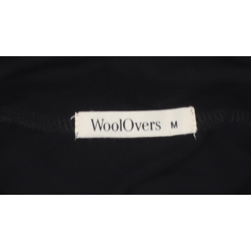 WoolOvers Women’s Black M Jersey Roll Neck Long Sleeve Top