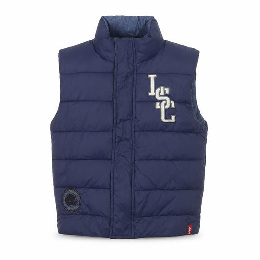 Levi's Boys Blue Size 8 Padded Puffer Gilet Sleeveless Zip Waistcoat