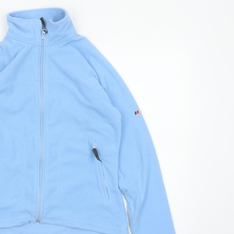 Berghaus Women Blue Size 10 Full Zip Fleece Jacket Pockets