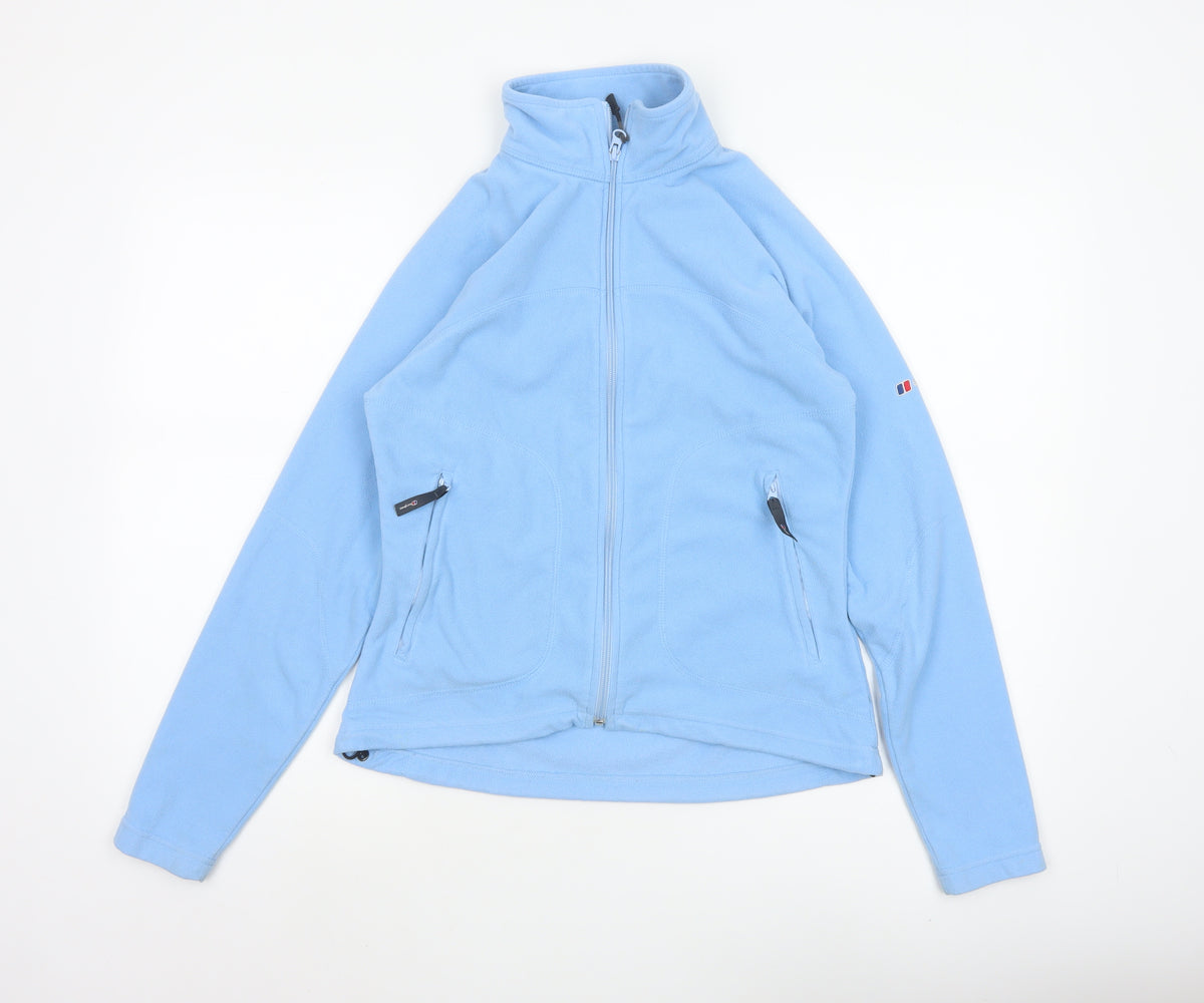 Berghaus Women Blue Size 10 Full Zip Fleece Jacket Pockets