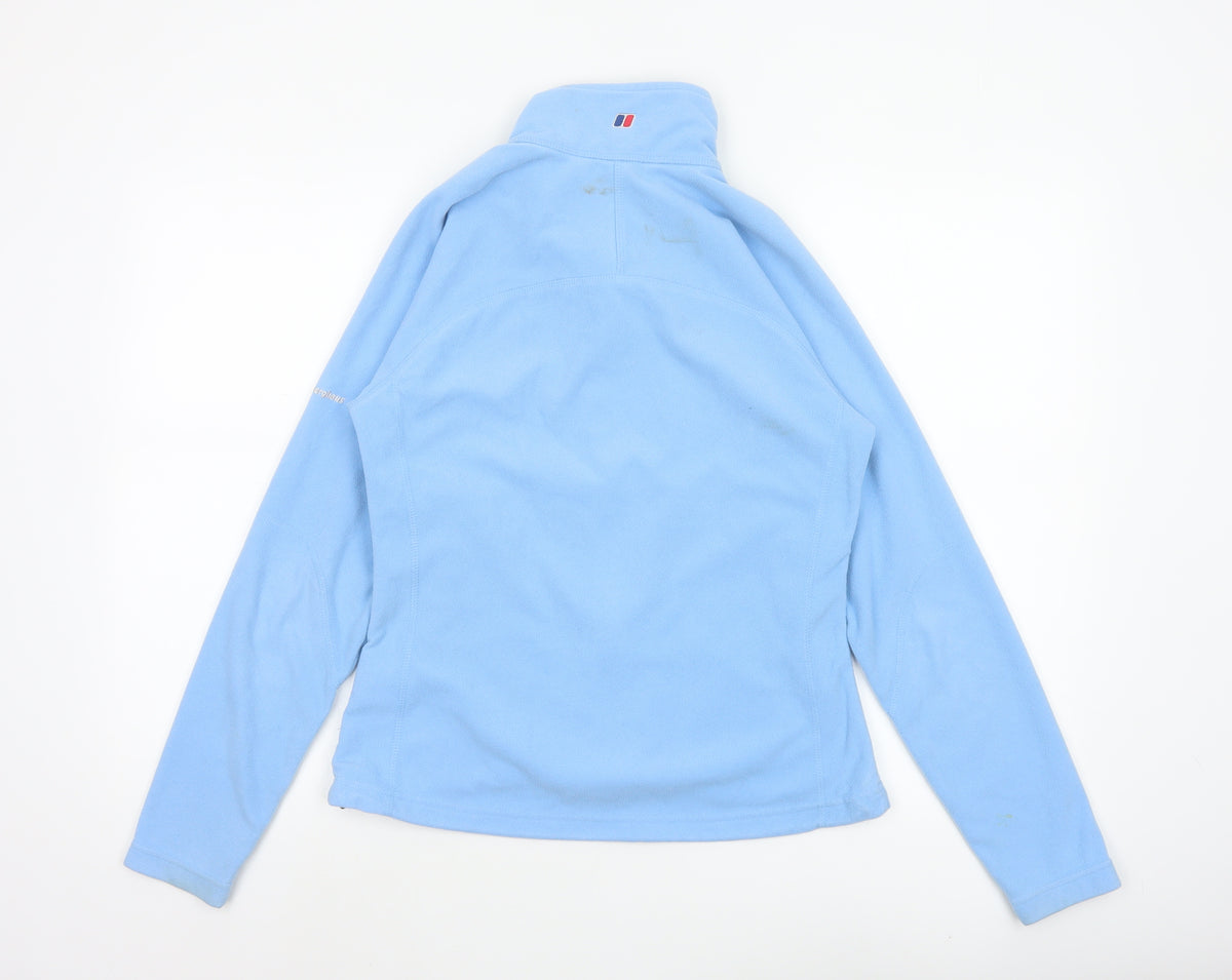Berghaus Women Blue Size 10 Full Zip Fleece Jacket Pockets