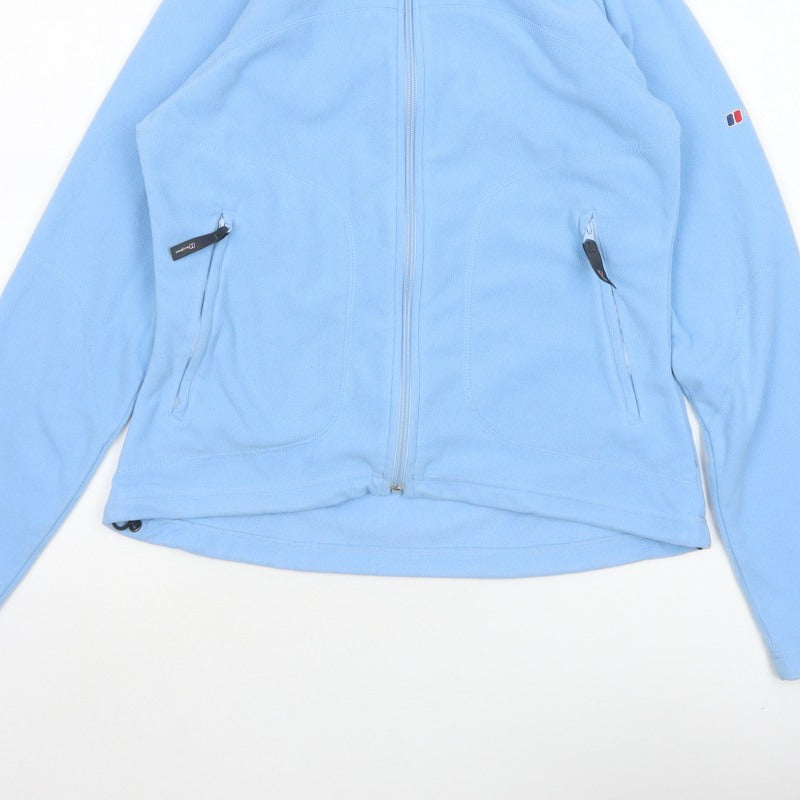 Berghaus Women Blue Size 10 Full Zip Fleece Jacket Pockets