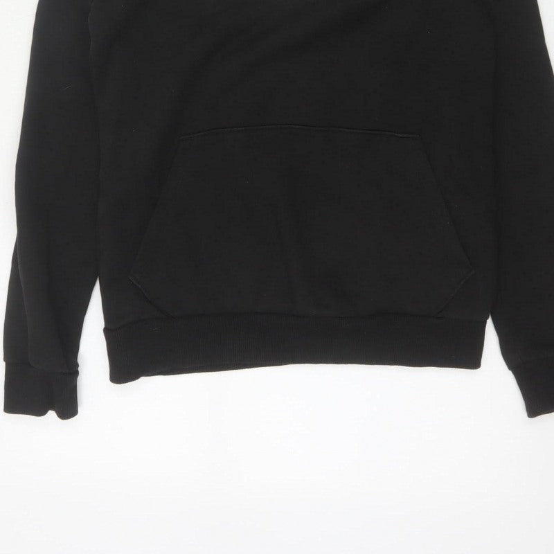 Puma Women’s Black S Pullover Hoodie Logo Graphic Pocket