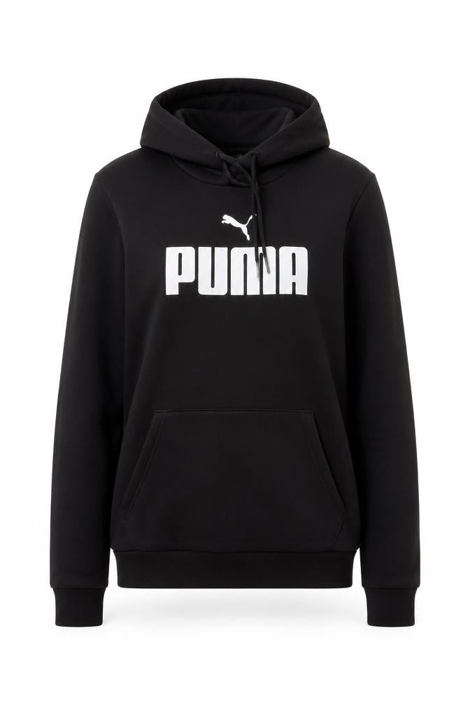Puma Women’s Black S Pullover Hoodie Logo Graphic Pocket