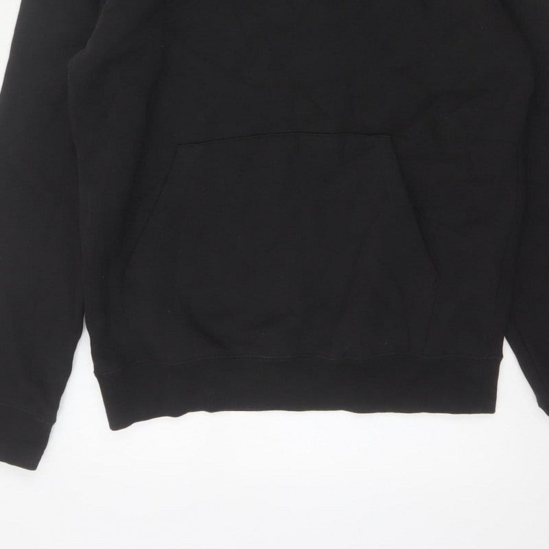Puma Men Black S Pullover Hoodie Logo Graphic Print Sportswear