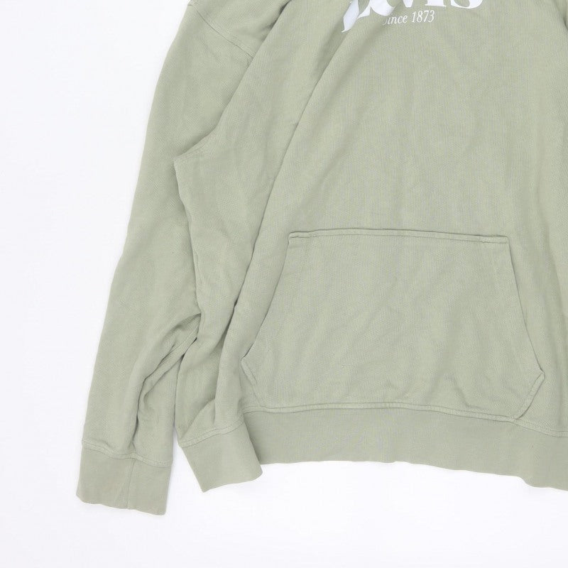 Levi's Men's Green 2XL Relaxed Pullover Logo Hoodie Cotton