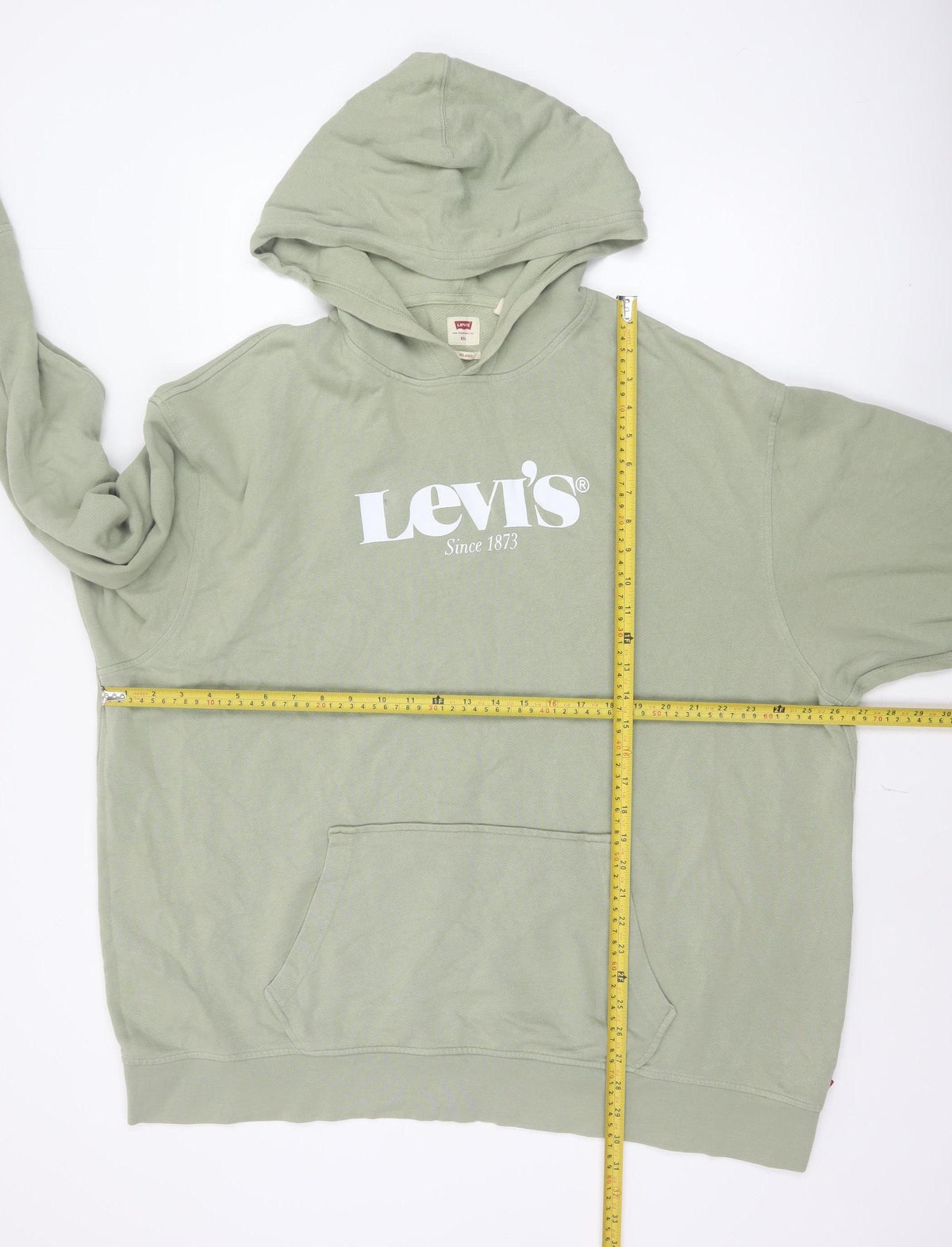 Levi's Men's Green 2XL Relaxed Pullover Logo Hoodie Cotton