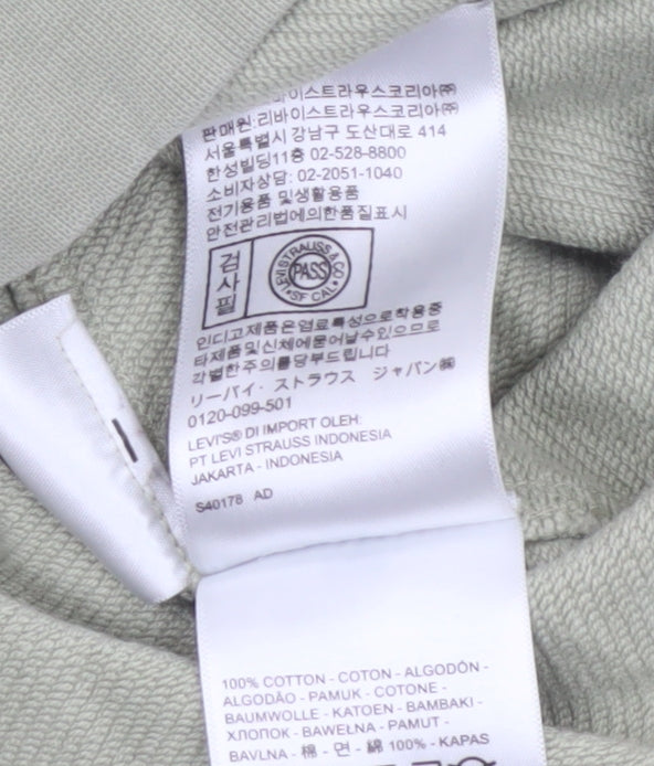 Levi's Men's Green 2XL Relaxed Pullover Logo Hoodie Cotton