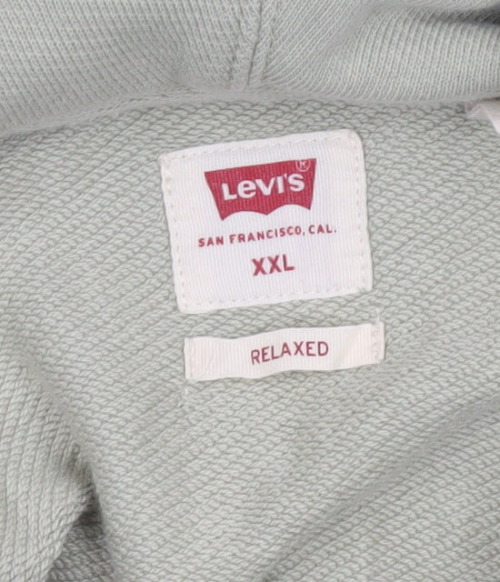 Levi's Men's Green 2XL Relaxed Pullover Logo Hoodie Cotton