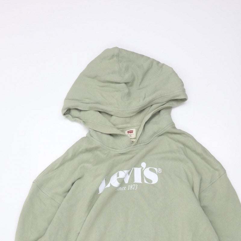 Levi's Men's Green 2XL Relaxed Pullover Logo Hoodie Cotton