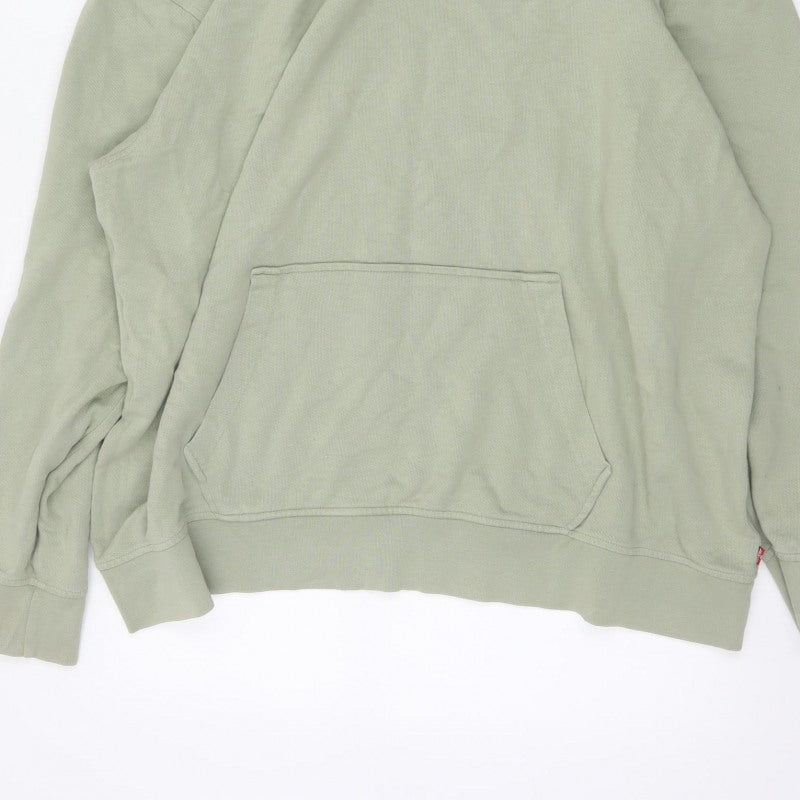 Levi's Men's Green 2XL Relaxed Pullover Logo Hoodie Cotton