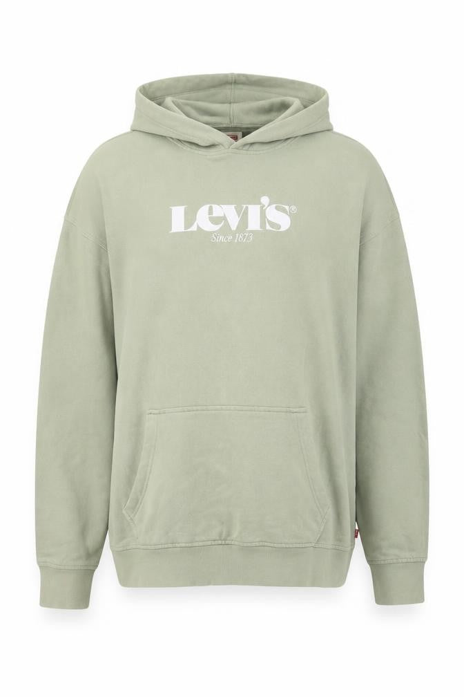 Levi's Men's Green 2XL Relaxed Pullover Logo Hoodie Cotton