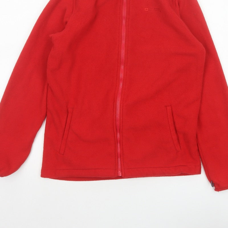Mountain Warehouse Boys Red 13 Years Fleece Full Zip Jacket Pockets