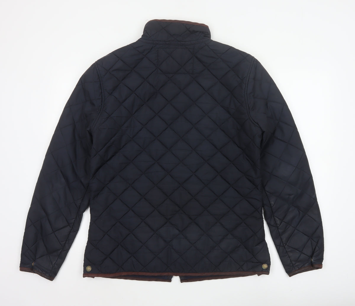 Joules Men’s Navy M Quilted Full Zip Padded Jacket Stand Collar