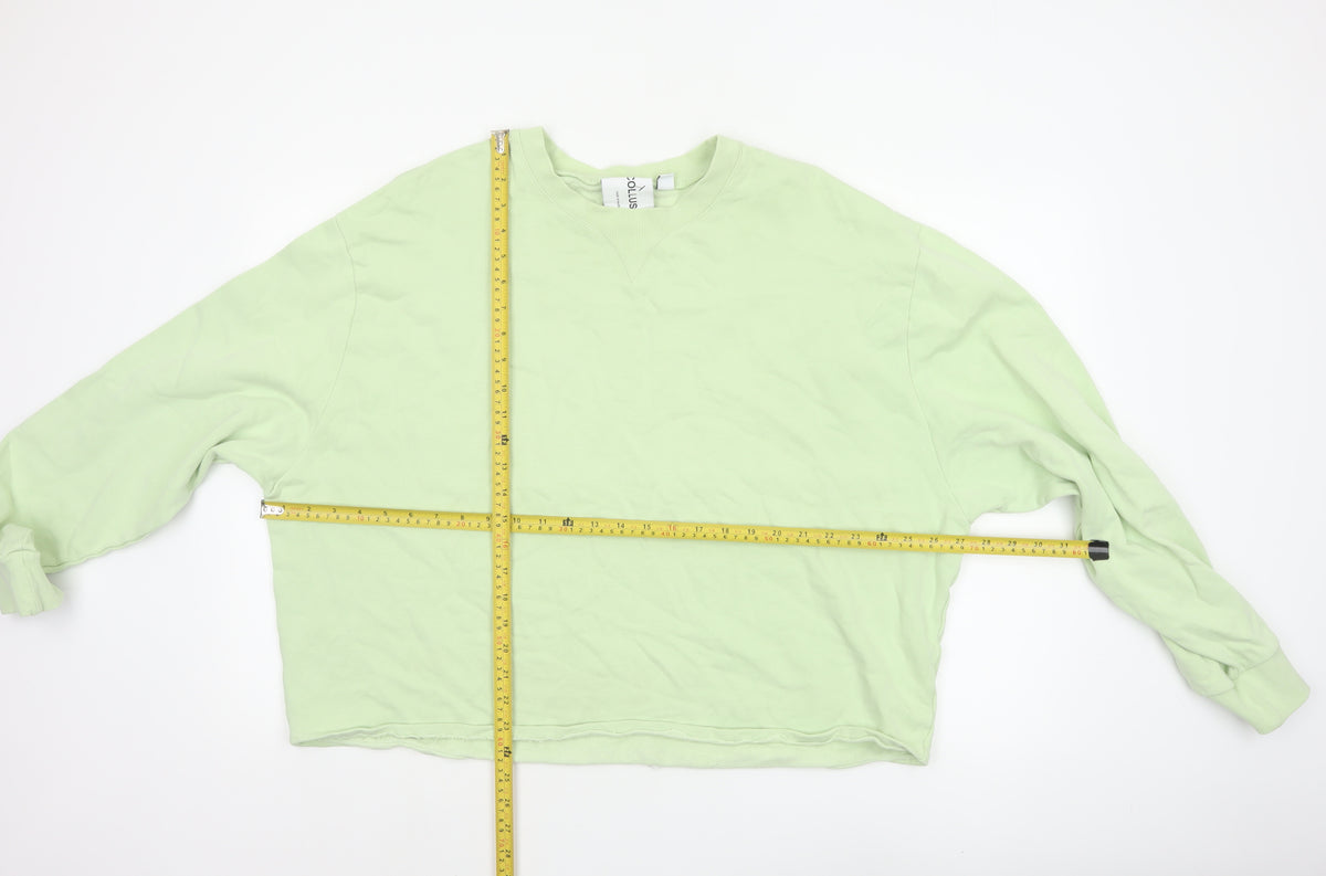 Collusion Women Green 3XL Oversized Crew Neck Cotton Sweatshirt
