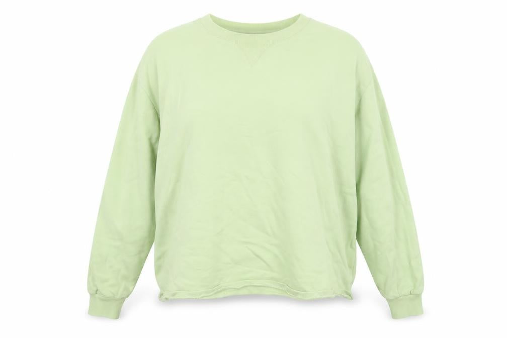 Collusion Women Green 3XL Oversized Crew Neck Cotton Sweatshirt