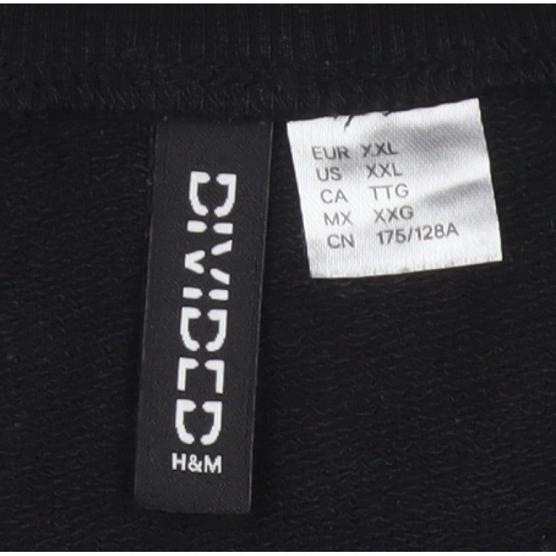 H&M Unisex Black UK 26 Love Print Crew Neck Pullover Sweatshirt