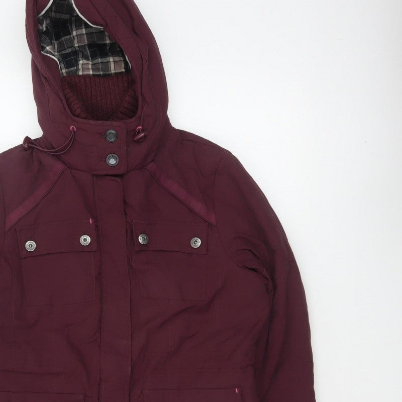 Next Women’s Red Size 12 Hooded Padded Parka Jacket