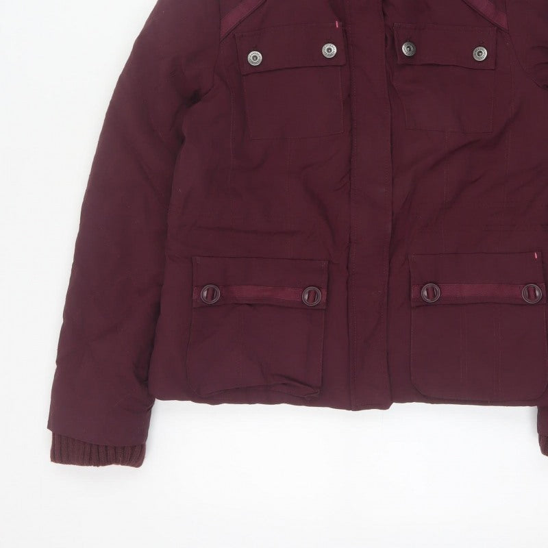 Next Women’s Red Size 12 Hooded Padded Parka Jacket