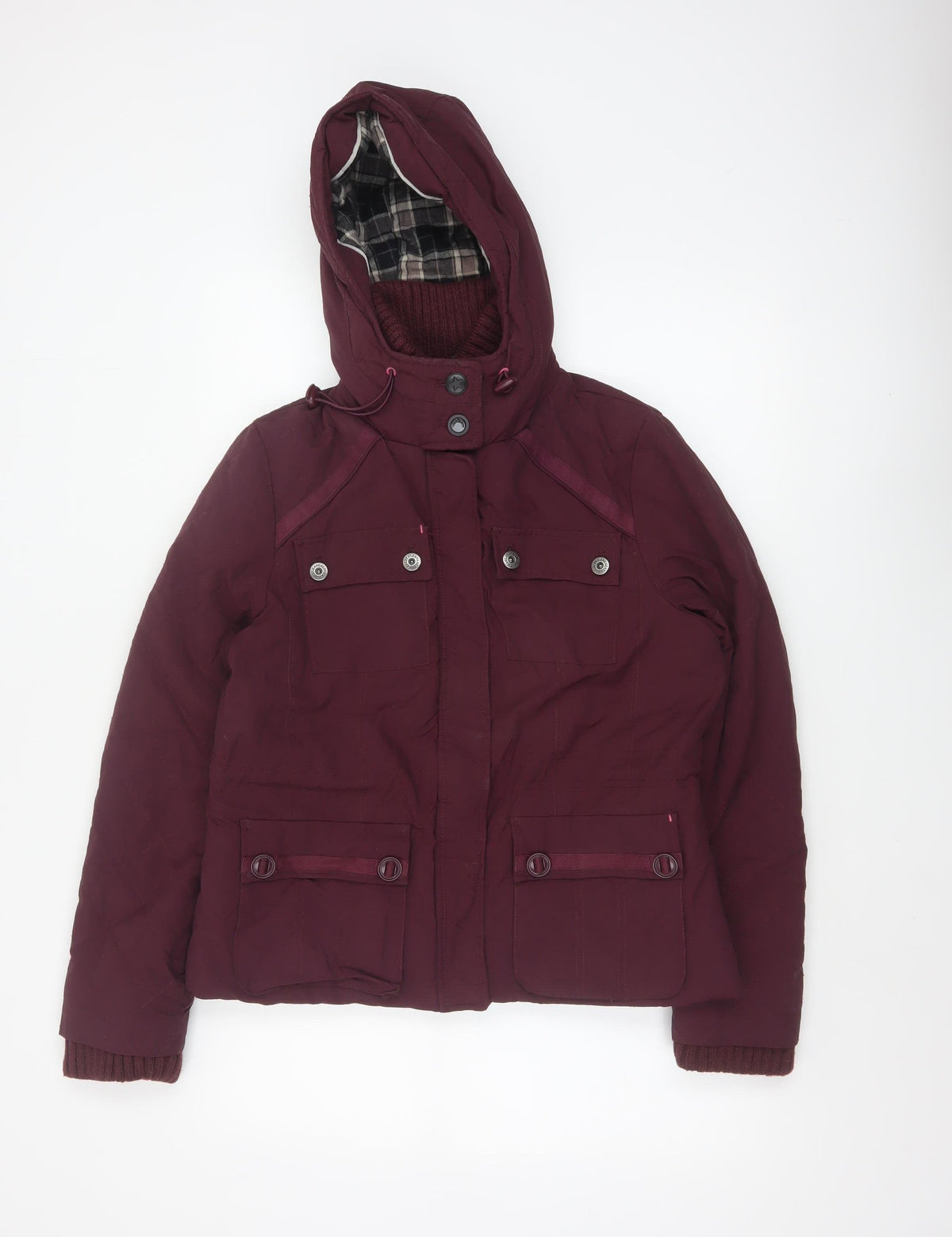Next Women’s Red Size 12 Hooded Padded Parka Jacket