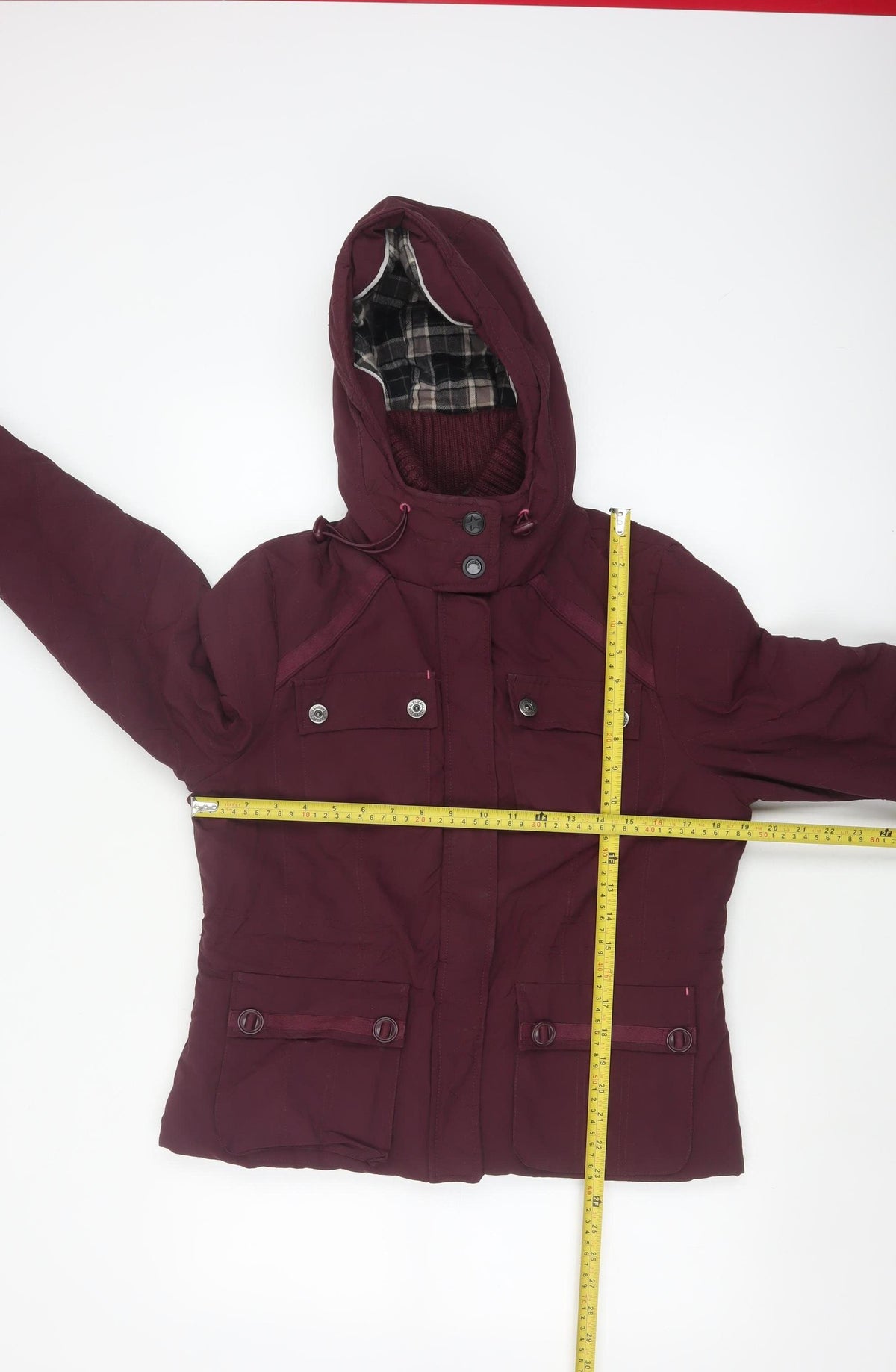 Next Women’s Red Size 12 Hooded Padded Parka Jacket