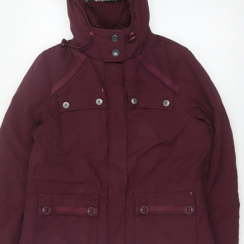 Next Women’s Red Size 12 Hooded Padded Parka Jacket