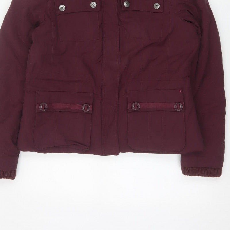 Next Women’s Red Size 12 Hooded Padded Parka Jacket