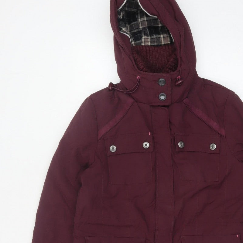 Next Women’s Red Size 12 Hooded Padded Parka Jacket