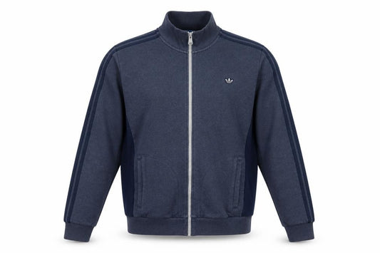 Adidas Men’s Blue XL 3 Stripe Full Zip Track Jacket Logo