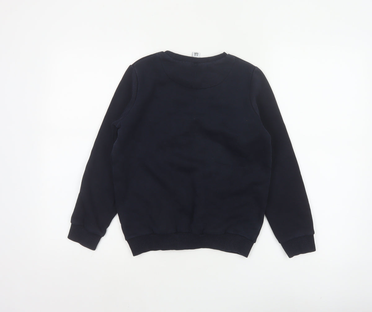 Hype Boys Black 11-12 Years Logo Graphic Pullover Sweatshirt