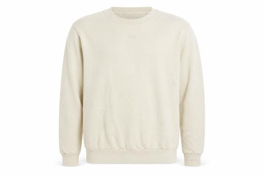 Reebok Men’s Ivory L Crew Neck Logo Pullover Sweatshirt