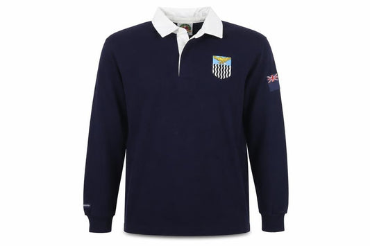 Barbarian Mens L Blue Long Sleeve Rugby Polo Shirt Canada NWT