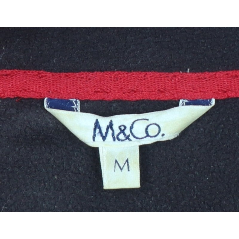 M&Co Women’s Red M Fleece Full Zip Collared Jacket