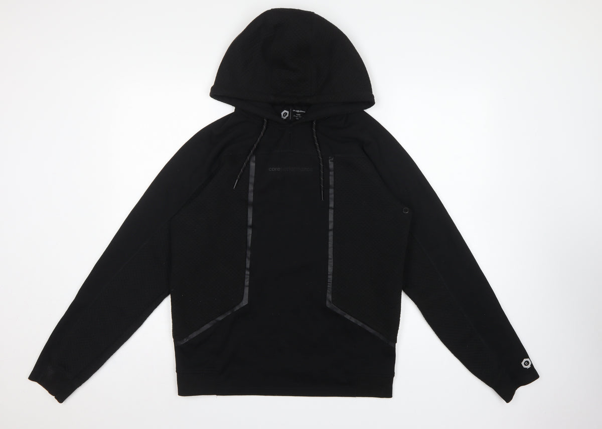 Jack & Jones Men Black M Pullover Hoodie Core Performance Pockets