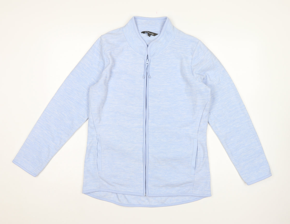 Bonmarché Women’s Blue Size 12 Basic Full Zip Fleece Jacket