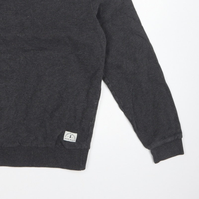 Jack Wills Mens Grey M Pullover Crew Neck Logo Sweatshirt