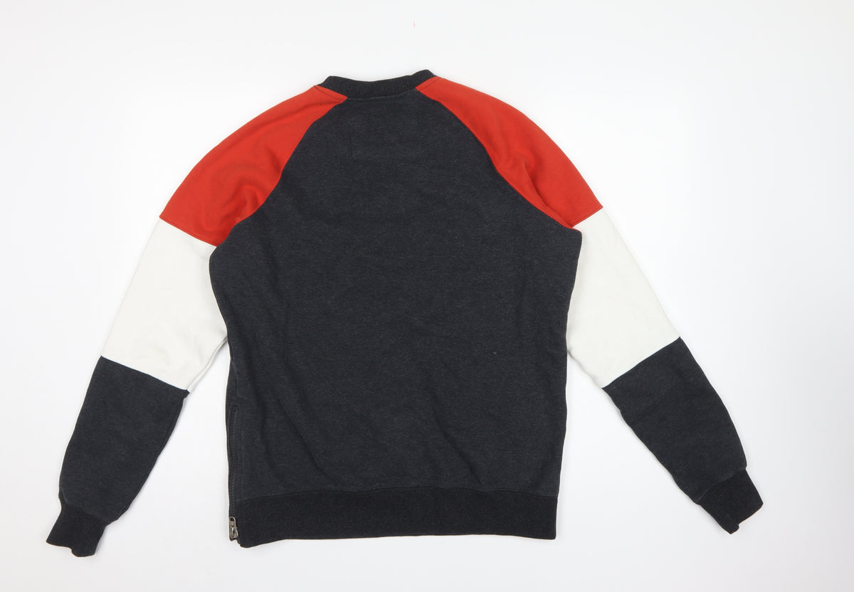 Retro Jeans Men’s Black Red M Graphic Logo Pullover Sweatshirt