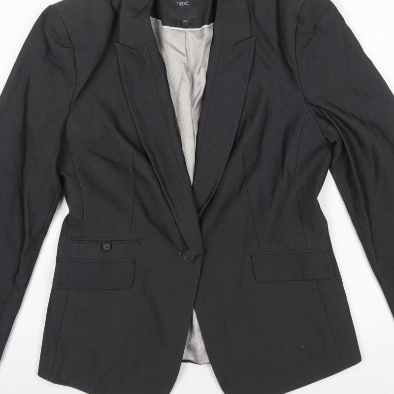 Next Women’s Black Size 12R Tailored Single-Breasted Blazer Jacket