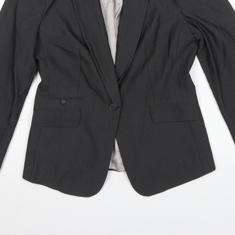 Next Women’s Black Size 12R Tailored Single-Breasted Blazer Jacket