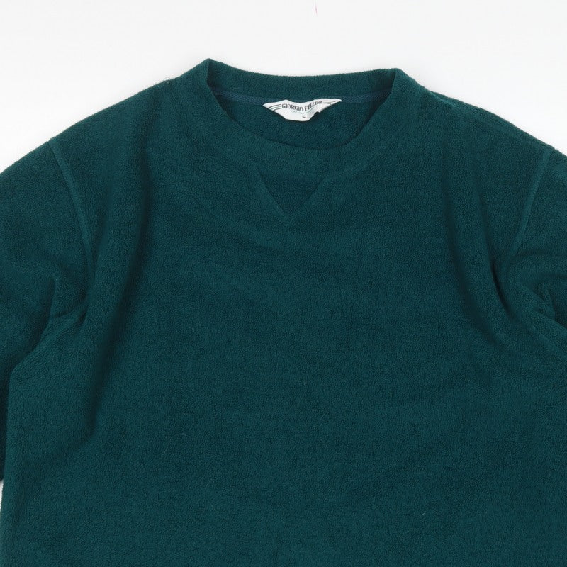 Giorgio Fellini Women Green M Fleece Pullover Sweatshirt Long Sleeve