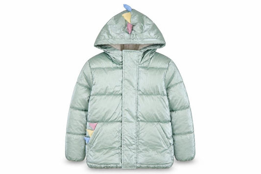 Marks and Spencer Unisex Kids Green 4-5 Years Puffer Hooded Jacket