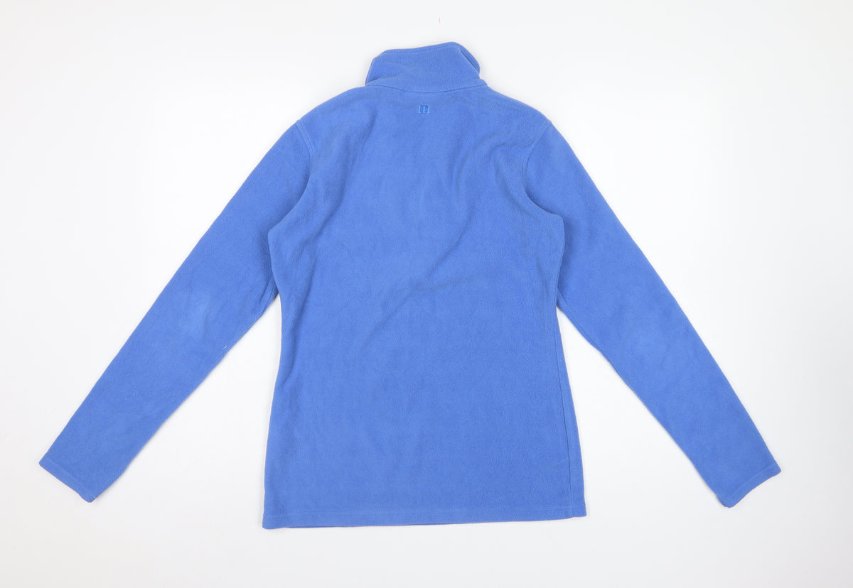 Mountain Warehouse Women Blue S Fleece 1/2 Zip High Neck Pullover Sweatshirt