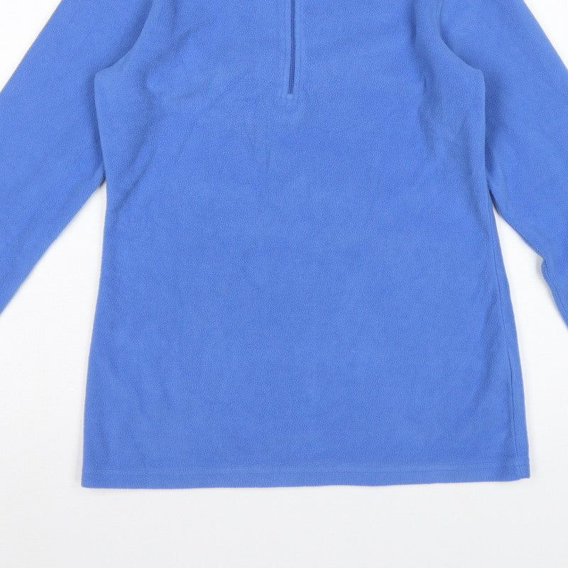 Mountain Warehouse Women Blue S Fleece 1/2 Zip High Neck Pullover Sweatshirt