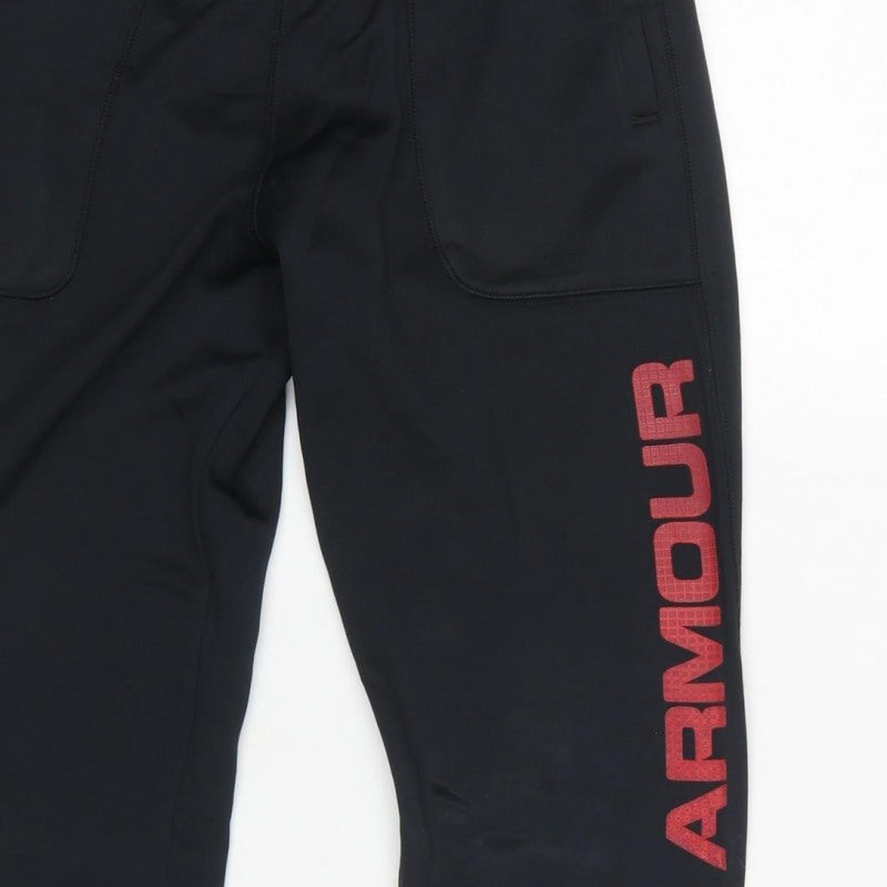 Under Armour Boys Black Red 14-15 Years ColdGear Jogger Sweatpants