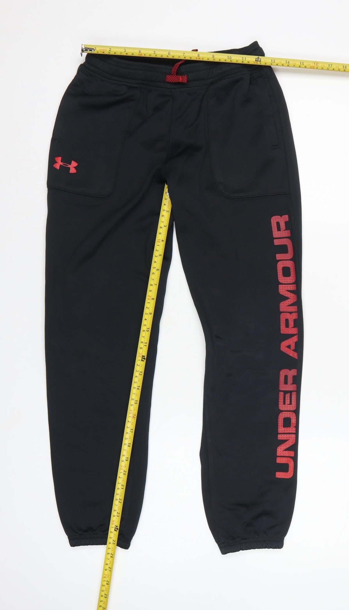 Under Armour Boys Black Red 14-15 Years ColdGear Jogger Sweatpants