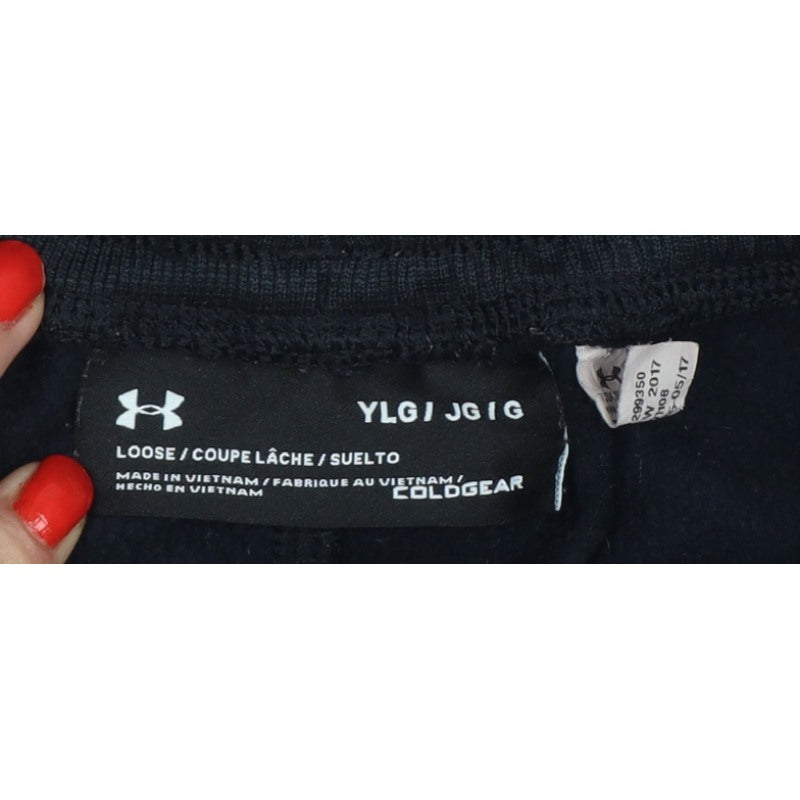 Under Armour Boys Black Red 14-15 Years ColdGear Jogger Sweatpants