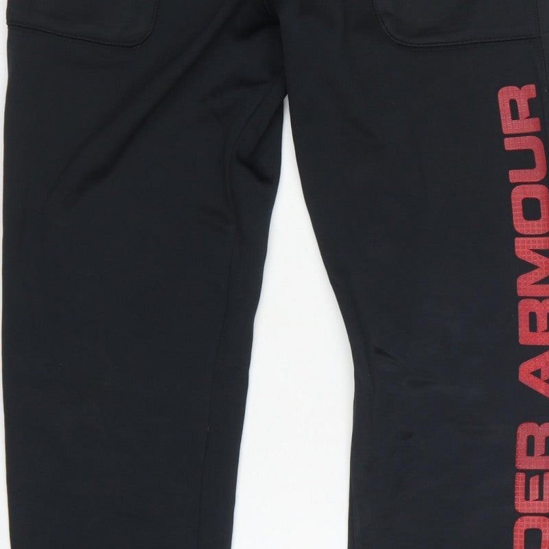 Under Armour Boys Black Red 14-15 Years ColdGear Jogger Sweatpants